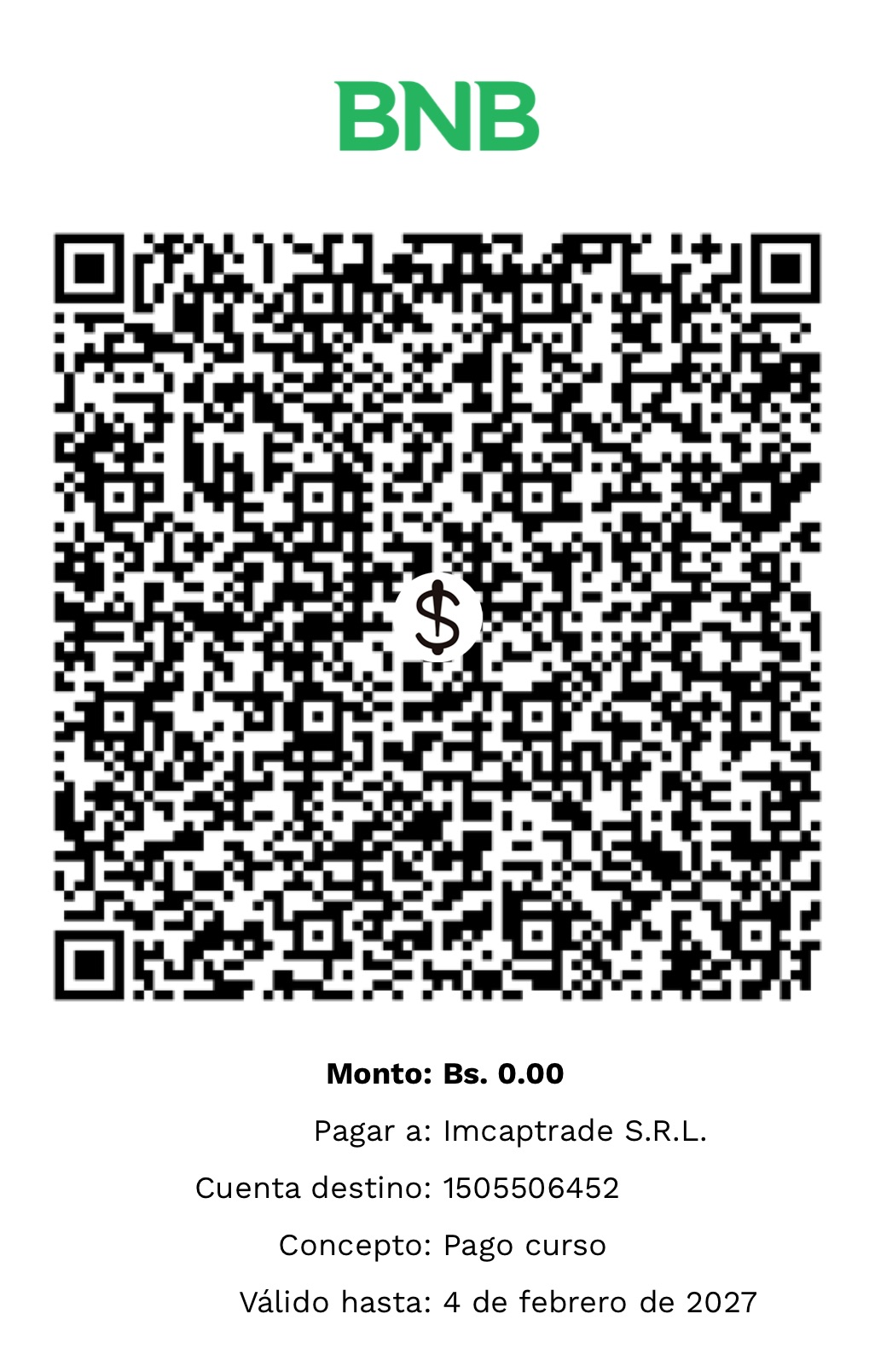 QR para pago